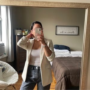 h&m | gathered sleeve blazer